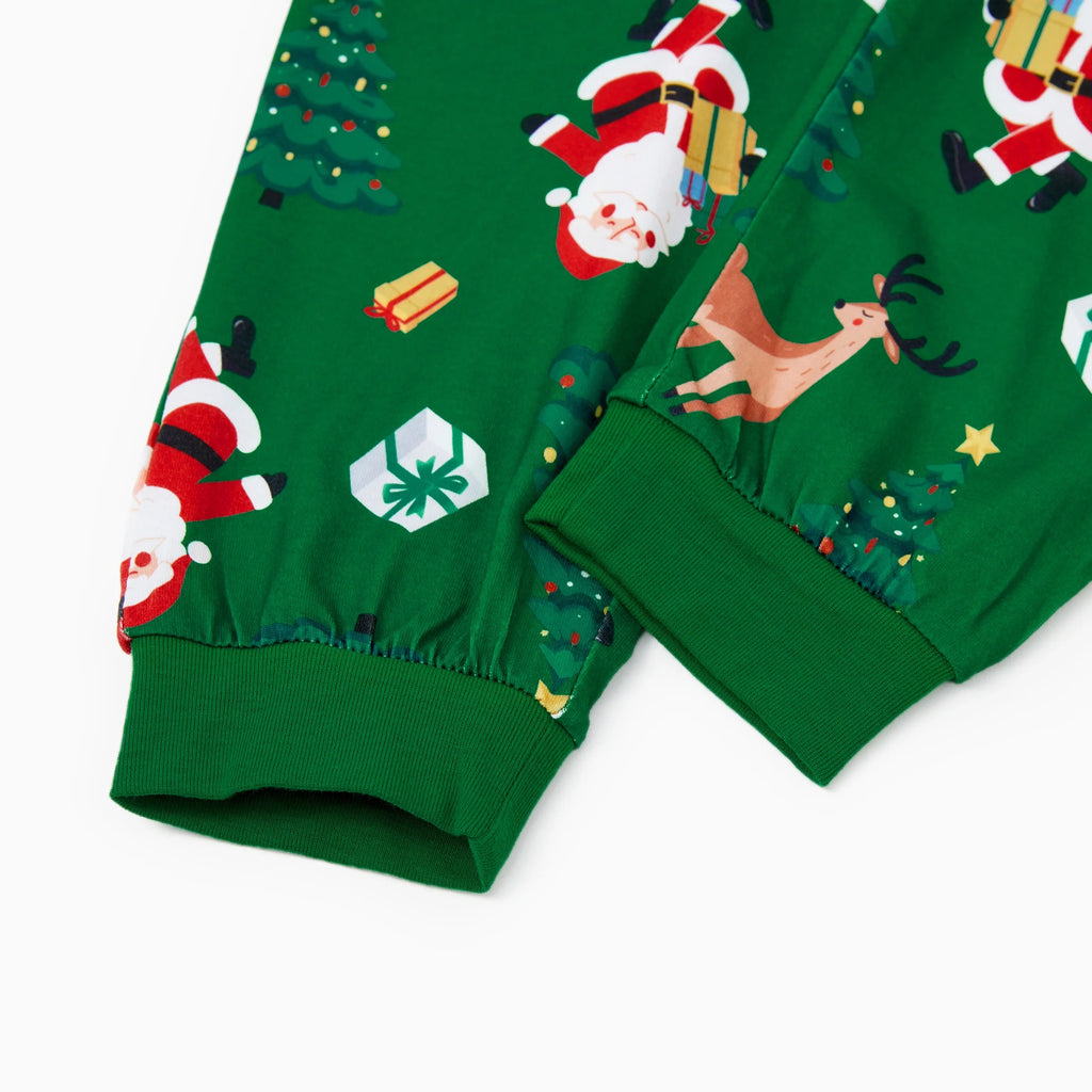 Toddler Christmas Pajamas One Piece Pjs with Christmas Socks Gift Family Matching Christmas Pajamas Flame Resistant Kids 3-4 Years